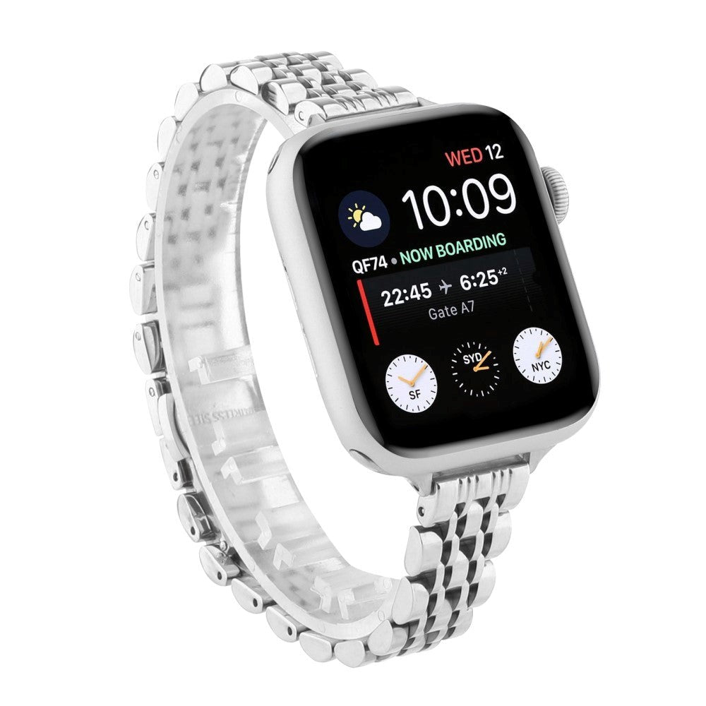 Apple Watch (38/40/SE/41/42mm) Rustfri Stål Rem - Sølv