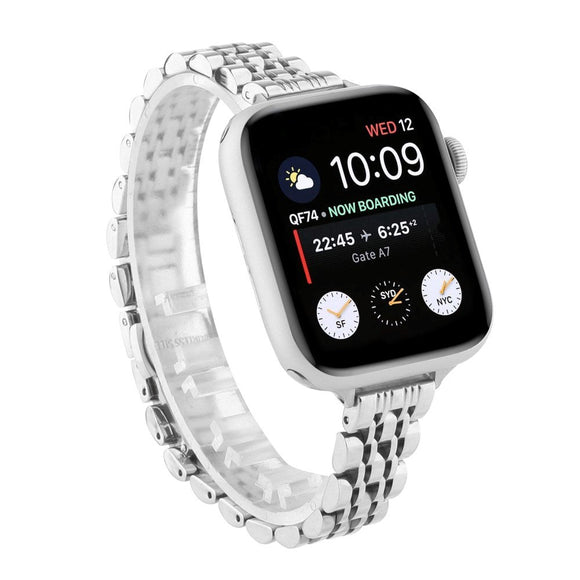 Apple Watch (38/40/SE/41/42mm) Rustfri Stål Rem - Sølv