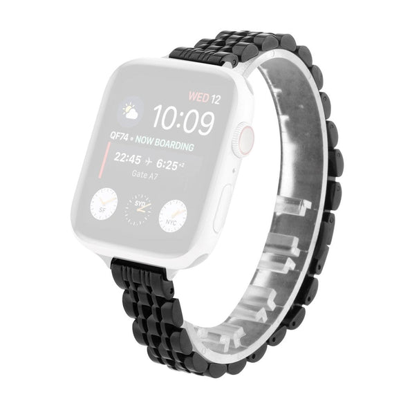 Apple Watch (38/40/SE/41/42mm) Rustfri Stål Rem - Sort