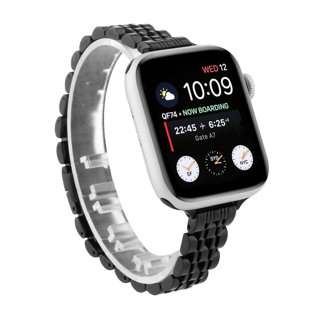 Apple Watch (38/40/SE/41/42mm) Rustfri Stål Rem - Sort