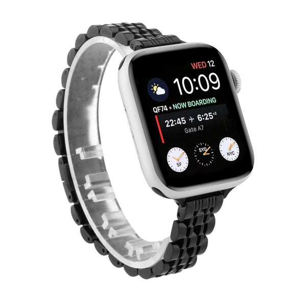 Apple Watch (38/40/SE/41/42mm) Rustfri Stål Rem - Sort