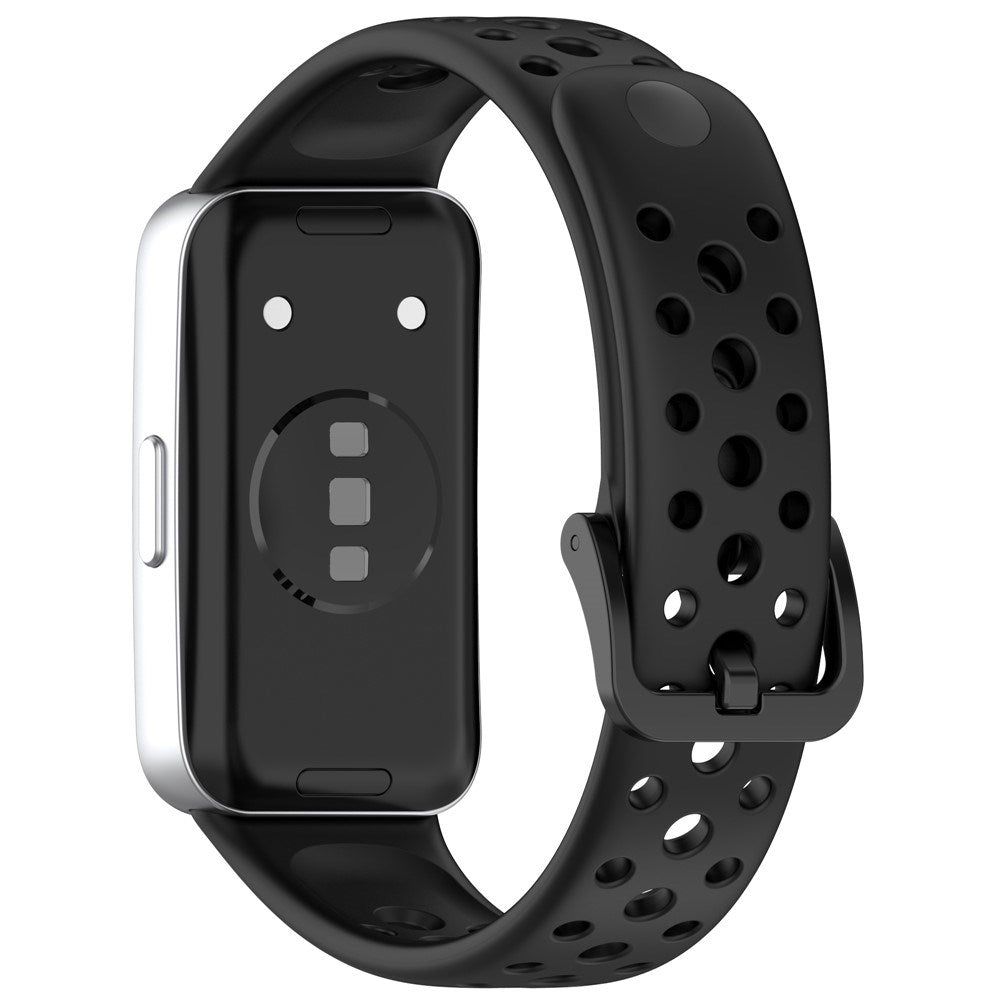 Huawei Band 10 / 9 / 8 EIDERWOOD Silikone Rem - Sort