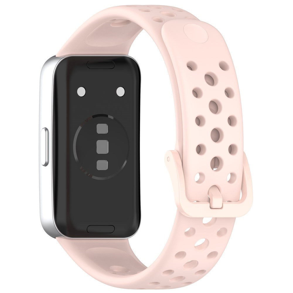 Huawei Band 10 / 9 / 8 EIDERWOOD Silikone Rem - Lyserød