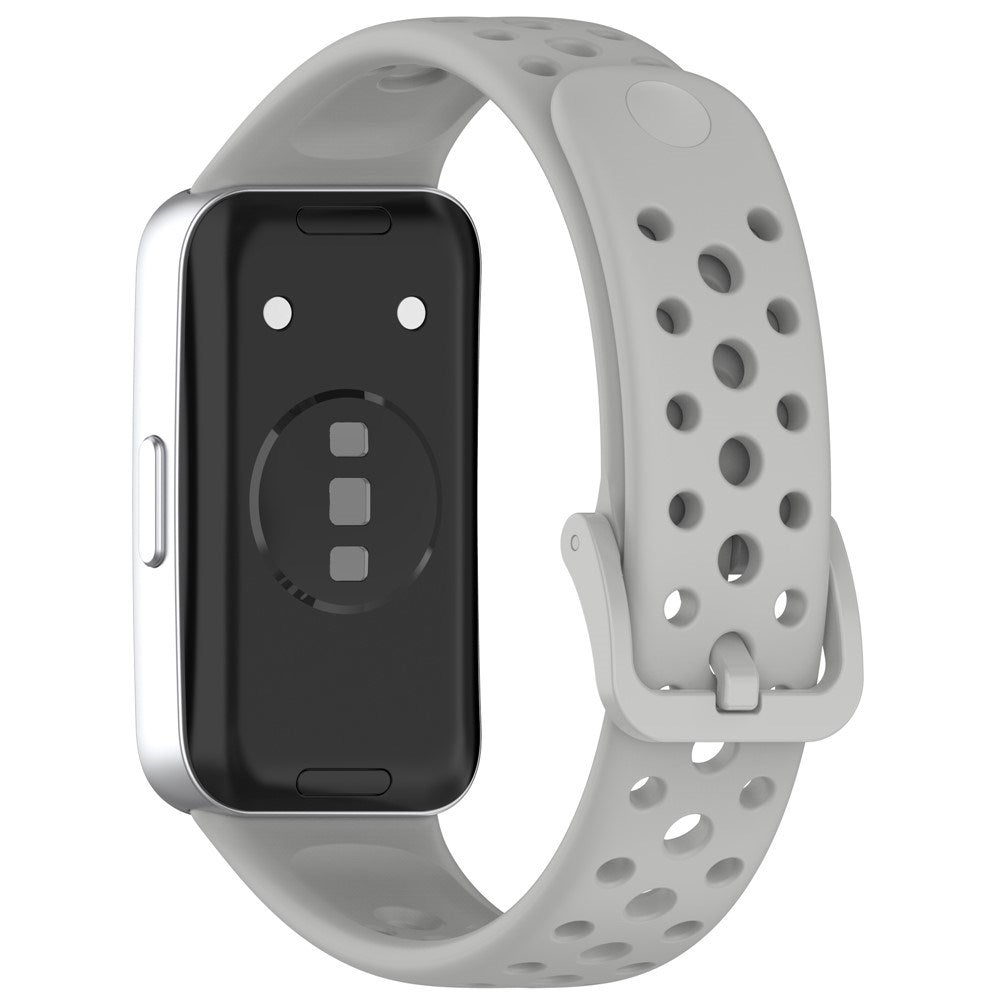 Huawei Band 10 / 9 / 8 EIDERWOOD Silikone Rem - Grå