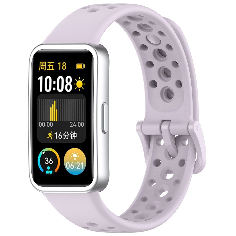 Huawei Band 10 / 9 / 8 EIDERWOOD Silikone Rem - Lilla