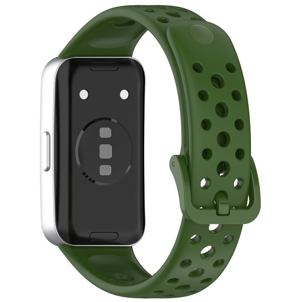 Huawei Band 10 / 9 / 8 EIDERWOOD Silikone Rem - Grøn