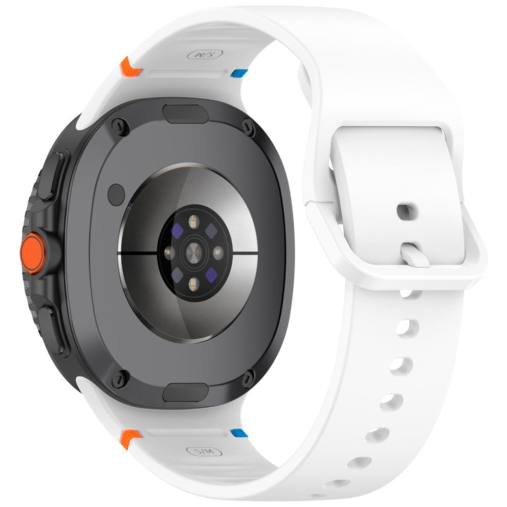 EIDERWOOD Samsung Galaxy Watch 8 / 8 Classic (40 / 44 / 46mm) Silikone Rem m. Sylinje - White