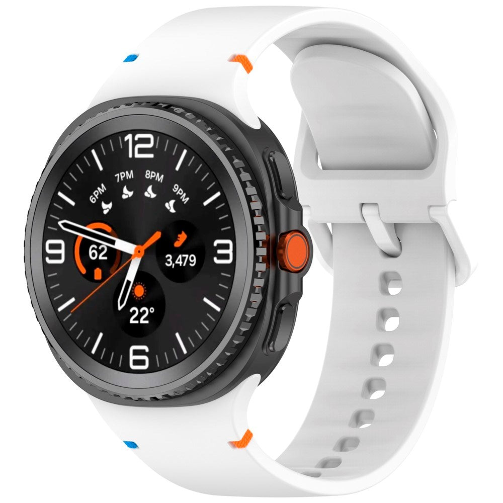 EIDERWOOD Samsung Galaxy Watch 8 / 8 Classic (40 / 44 / 46mm) Silikone Rem m. Sylinje - White