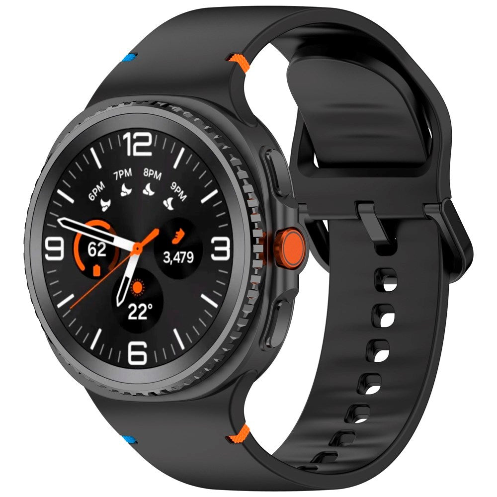 EIDERWOOD Samsung Galaxy Watch 8 / 8 Classic (40 / 44 / 46mm) Silikone Rem m. Sylinje - Black