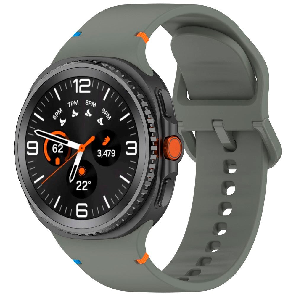 EIDERWOOD Samsung Galaxy Watch 8 / 8 Classic (40 / 44 / 46mm) Silikone Rem m. Sylinje - Army Green