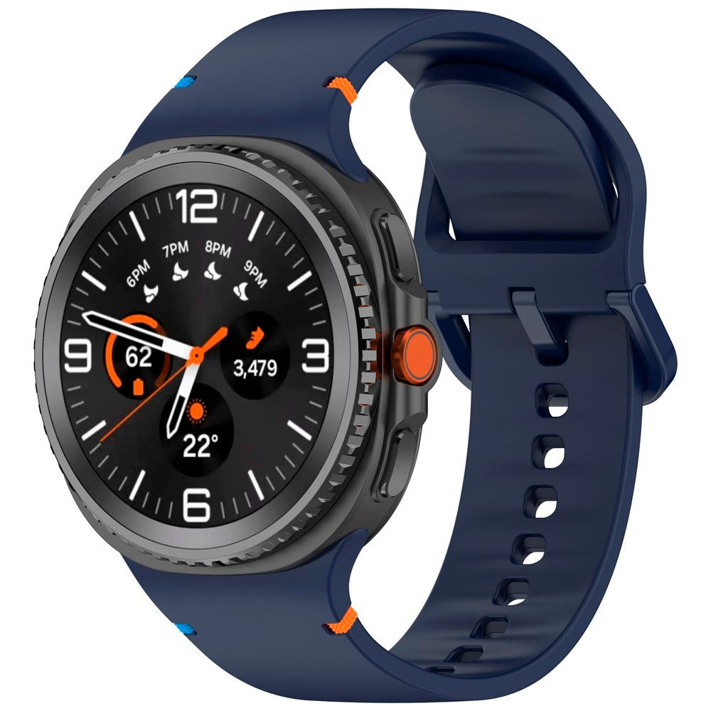 EIDERWOOD Samsung Galaxy Watch 8 / 8 Classic (40 / 44 / 46mm) Silikone Rem m. Sylinje - Midnight Blue