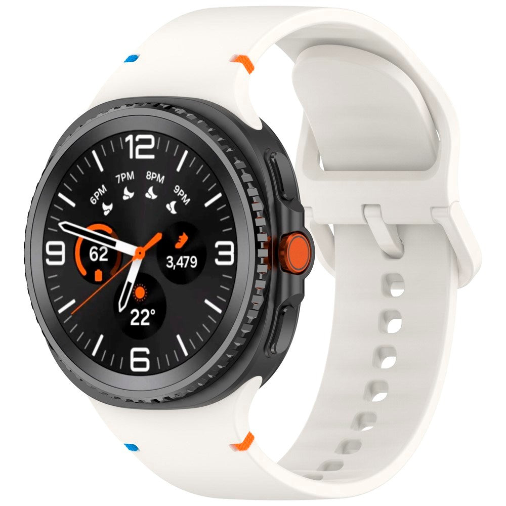 EIDERWOOD Samsung Galaxy Watch 8 / 8 Classic (40 / 44 / 46mm) Silikone Rem m. Sylinje - Starlight