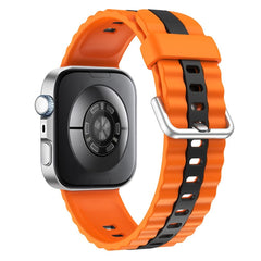 Huawei Watch Fit 5 Pro / 5 / 4 Pro / 4 / 3 EIDERWOOD Tofarvet Silikone Rem - Orange / Sort