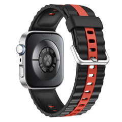 Huawei Watch Fit 5 Pro / 5 / 4 Pro / 4 / 3 EIDERWOOD Tofarvet Silikone Rem - Sort / Rød