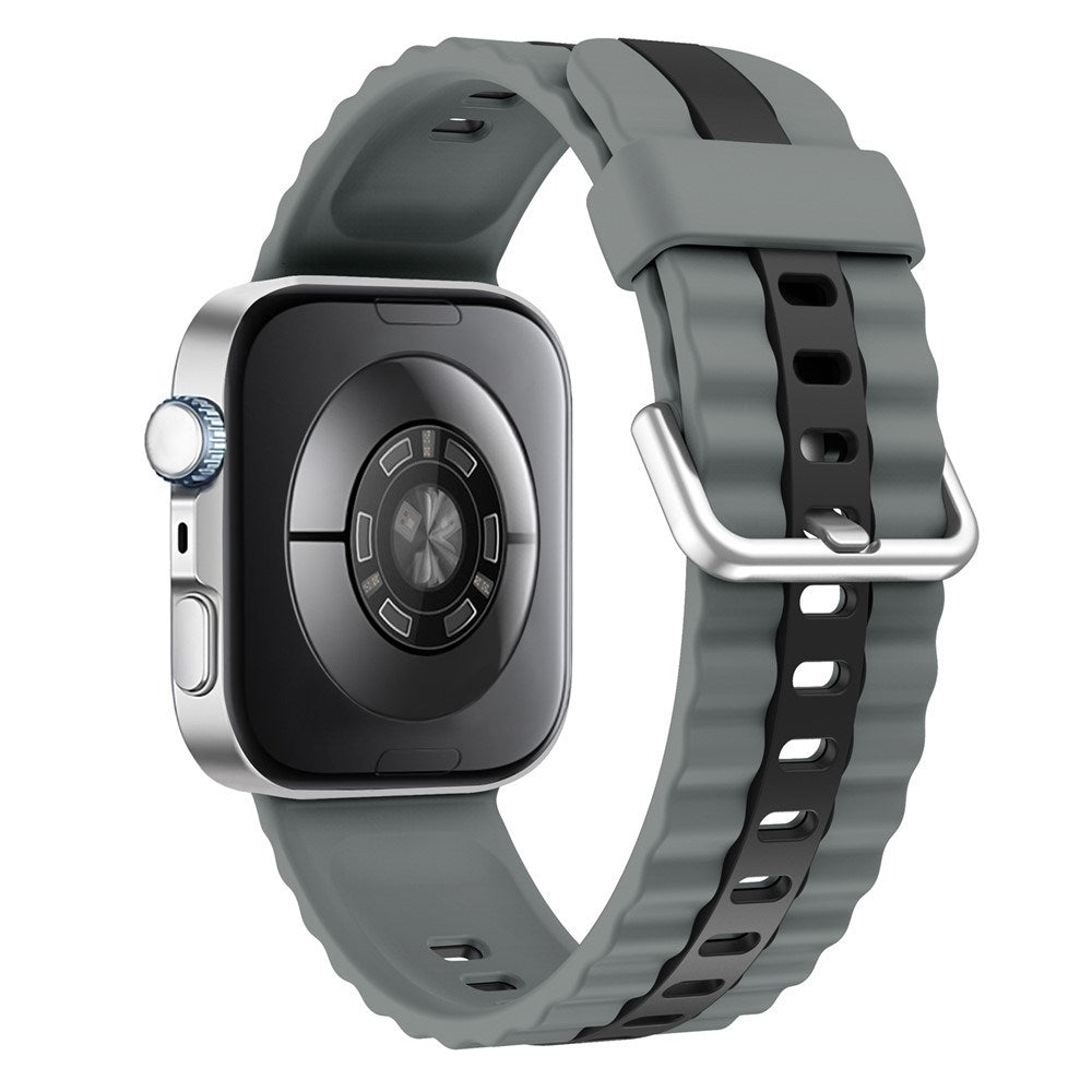 Huawei Watch Fit 5 Pro / 5 / 4 Pro / 4 / 3 EIDERWOOD Tofarvet Silikone Rem - Grå / Sort