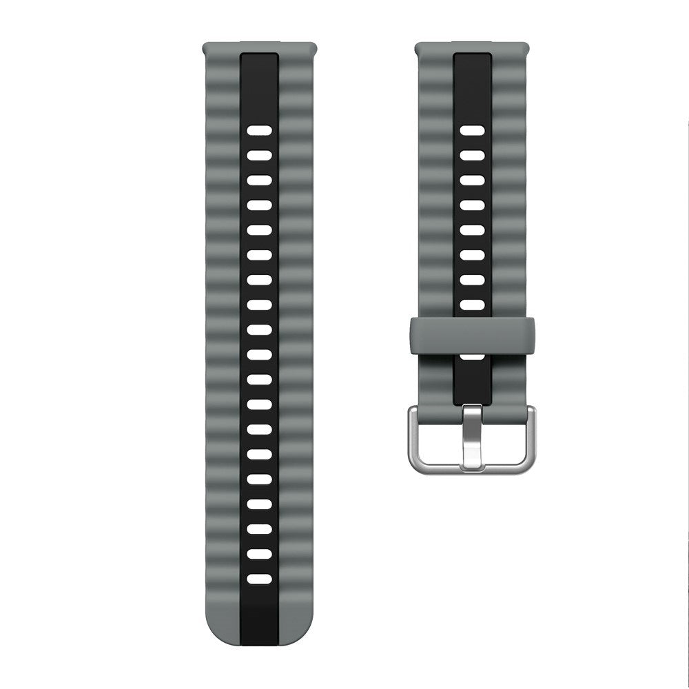 Huawei Watch Fit 5 Pro / 5 / 4 Pro / 4 / 3 EIDERWOOD Tofarvet Silikone Rem - Grå / Sort