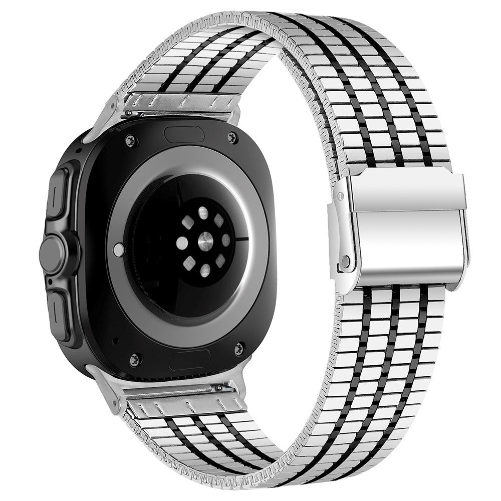 EIDERWOOD Samsung Galaxy Watch 8 / 8 Classic (40 / 44 / 46mm) Stål Rem - Sølv / Sort