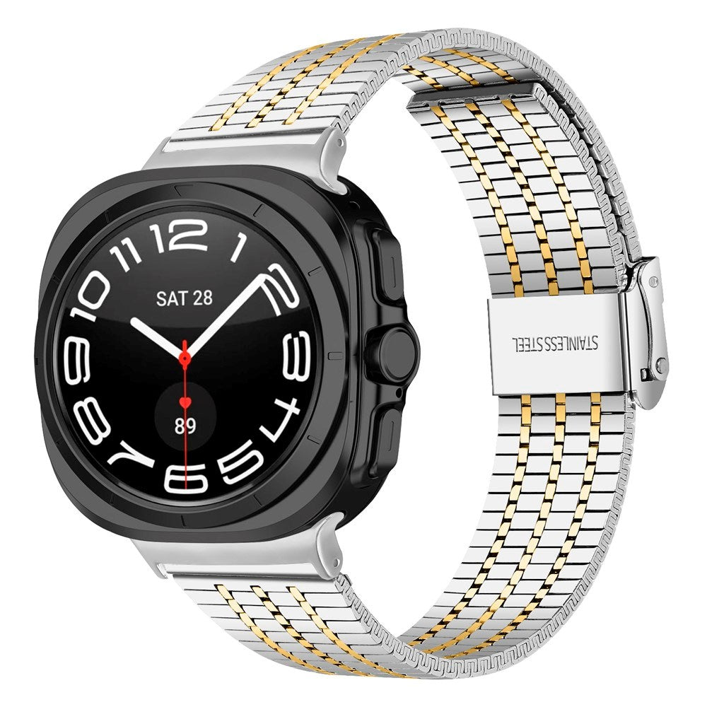 EIDERWOOD Samsung Galaxy Watch 8 / 8 Classic (40 / 44 / 46mm) Stål Rem - Sølv / Guld
