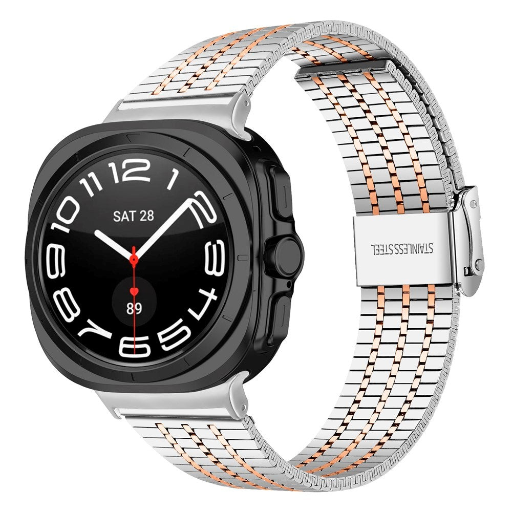 EIDERWOOD Samsung Galaxy Watch 8 / 8 Classic (40 / 44 / 46mm) Stål Rem - Sølv / Rose Gold