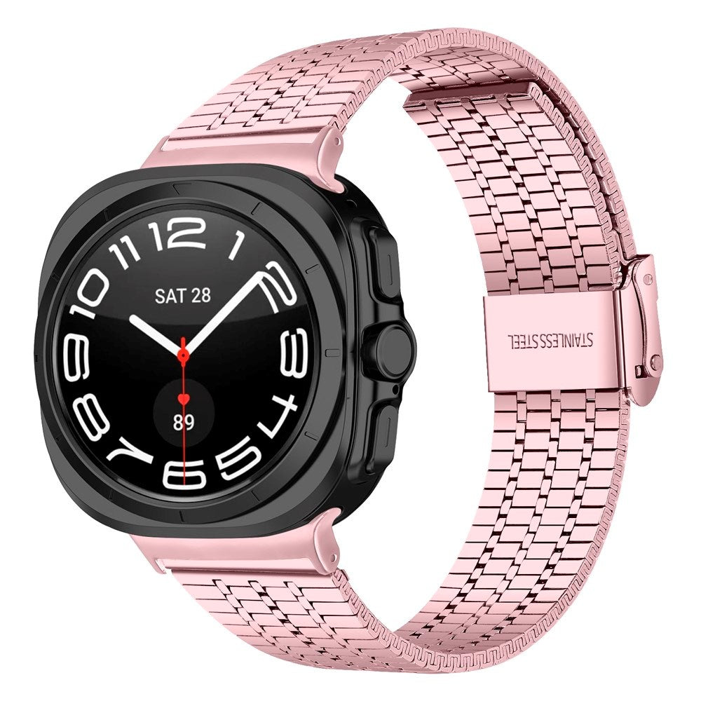 EIDERWOOD Samsung Galaxy Watch 8 / 8 Classic (40 / 44 / 46mm) Stål Rem - Lyserød