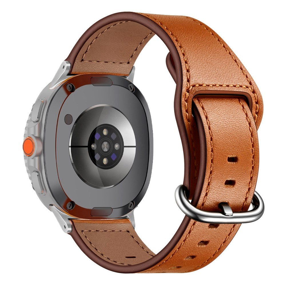 Samsung Galaxy Watch 8 / 8 Classic (40 / 44 / 46mm) Kunstlæder Rem - Brun