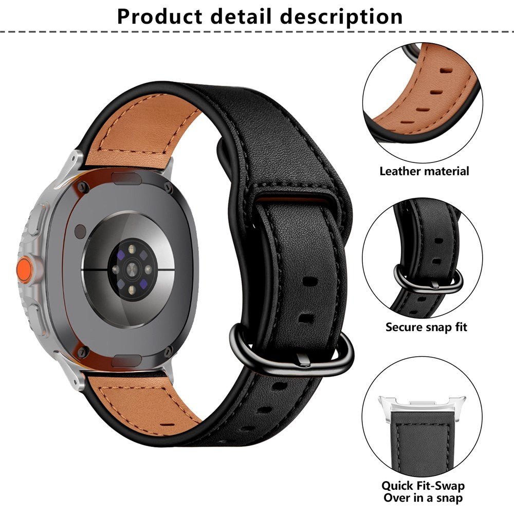 Samsung Galaxy Watch 8 / 8 Classic (40 / 44 / 46mm) Kunstlæder Rem - Brun
