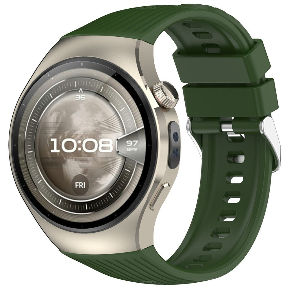 Huawei Watch 5 (42mm) EIDERWOOD Silikone Rem - Grøn