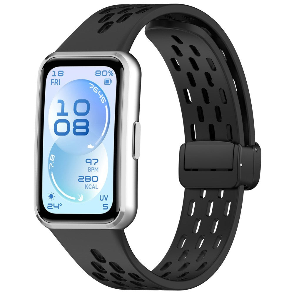 Huawei Band 11 / 11 Pro EIDERWOOD Hullet Silikone Urrem - Sort