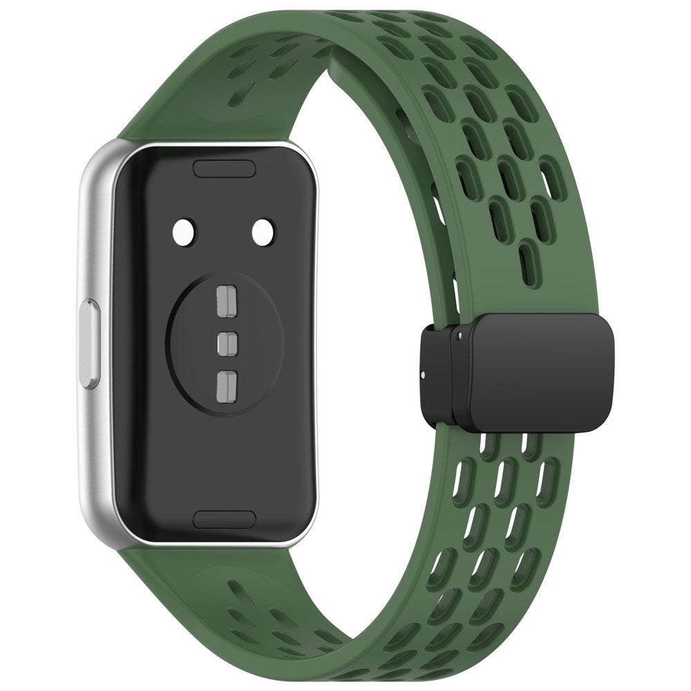 Huawei Band 11 / 11 Pro EIDERWOOD Hullet Silikone Urrem - Grøn
