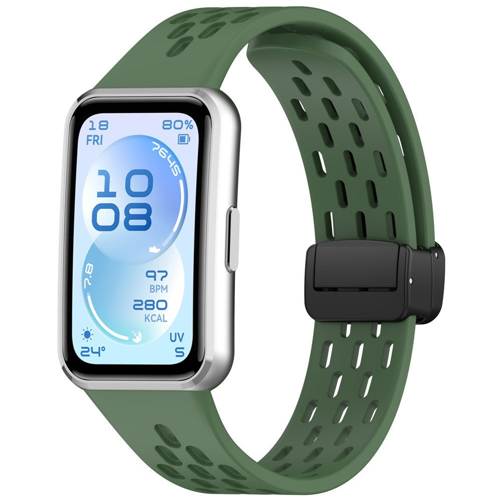Huawei Band 11 / 11 Pro EIDERWOOD Hullet Silikone Urrem - Grøn