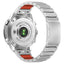 Universal Garmin 22mm QuickFit EIDERWOOD Titanium Rem m. Farvet Silikone - Sølv / Orange