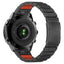 Universal Garmin 22mm QuickFit EIDERWOOD Titanium Rem m. Farvet Silikone - Sort / Orange