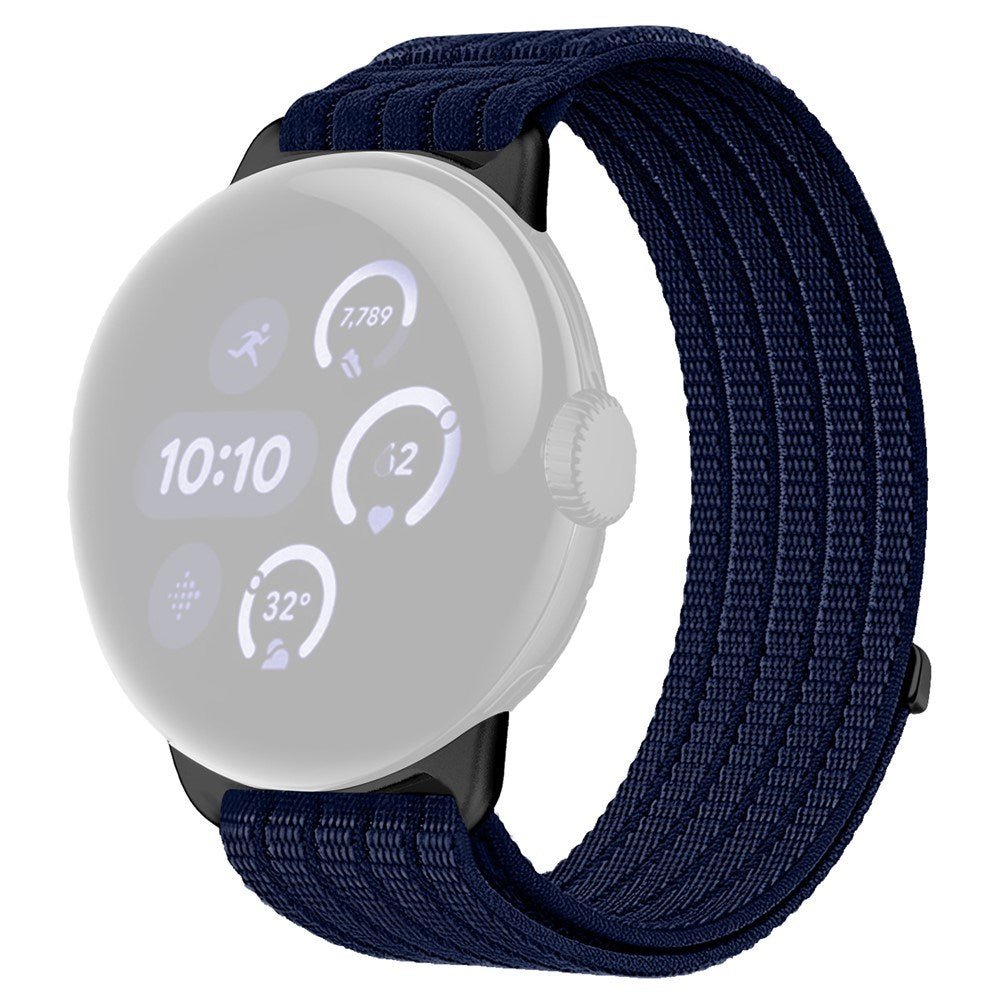 Google Pixel Watch 4 / 3 / 2 / 1 (41mm) EIDERWOOD Nylon Urrem - Mørkeblå