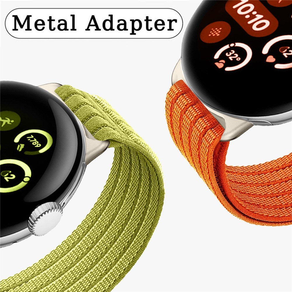 Google Pixel Watch 4 / 3 / 2 / 1 (41mm) EIDERWOOD Nylon Urrem - Mørkegrøn