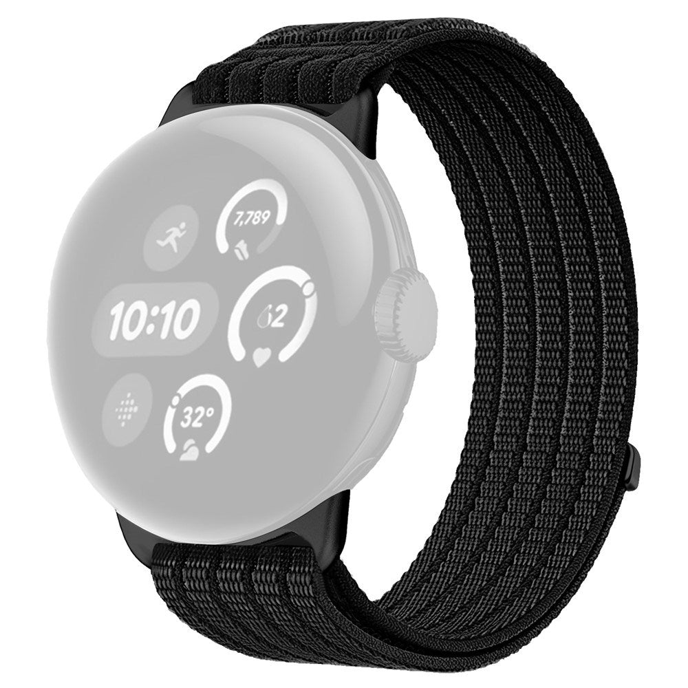 Google Pixel Watch 4 / 3 / 2 / 1 (41mm) EIDERWOOD Nylon Urrem - Sort