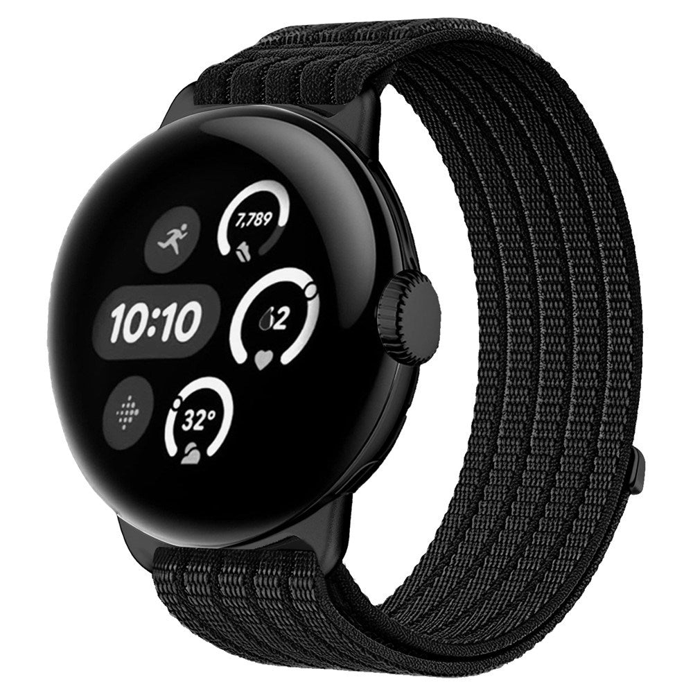 Google Pixel Watch 4 / 3 / 2 / 1 (41mm) EIDERWOOD Nylon Urrem - Sort