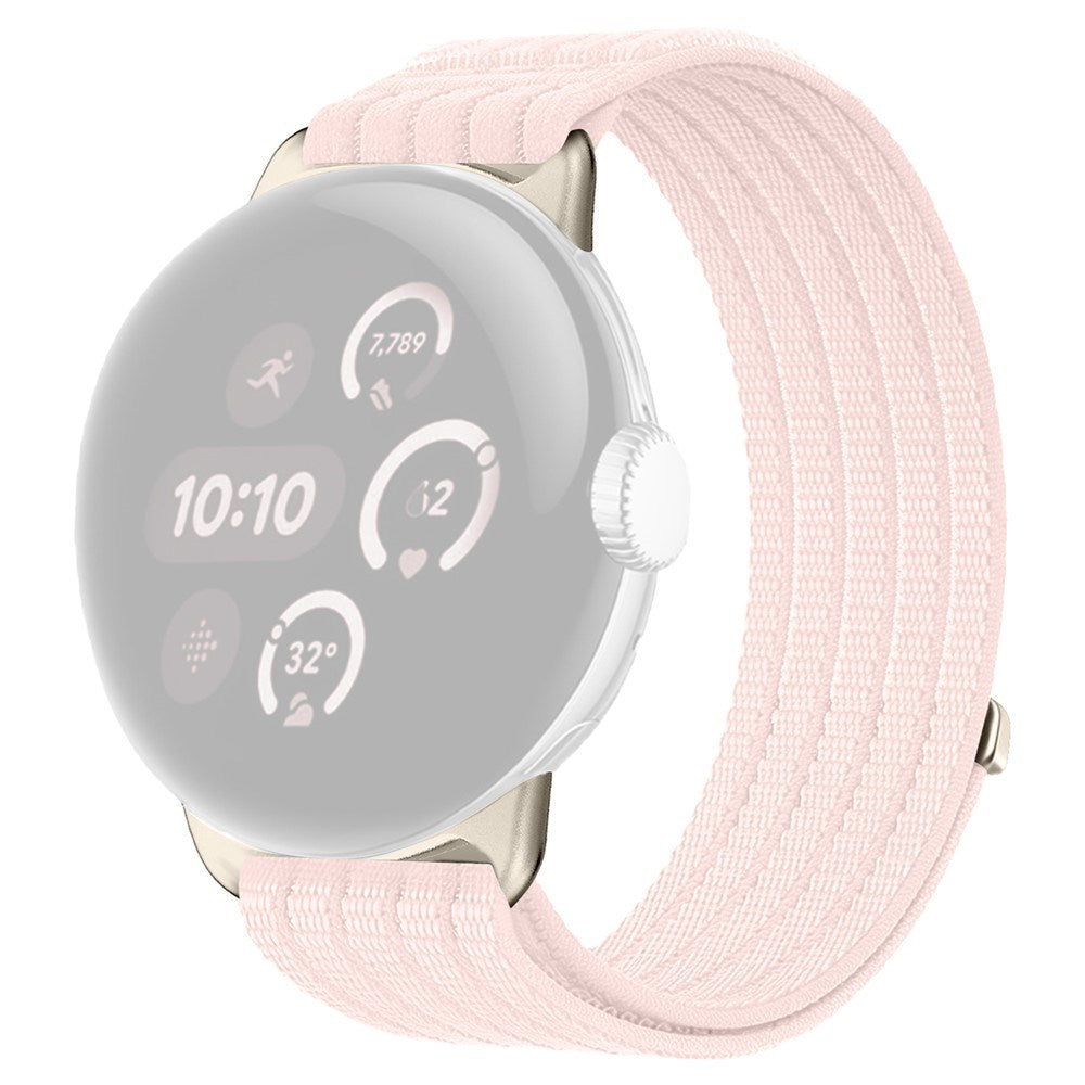 Google Pixel Watch 4 / 3 (45mm) EIDERWOOD Nylon Urrem - Lyserød