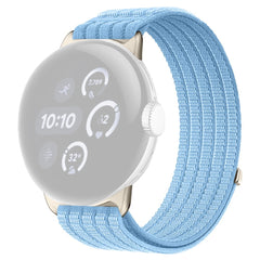 Google Pixel Watch 4 / 3 (45mm) EIDERWOOD Nylon Urrem - Lyseblå