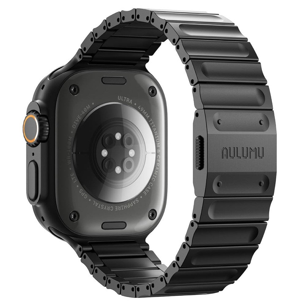 Apple Watch (42/44/SE/45/46/49mm) Aulumu C01 Titanium Rem - Sort