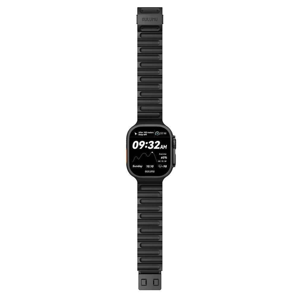 Apple Watch (42/44/SE/45/46/49mm) Aulumu C01 Titanium Rem - Sort