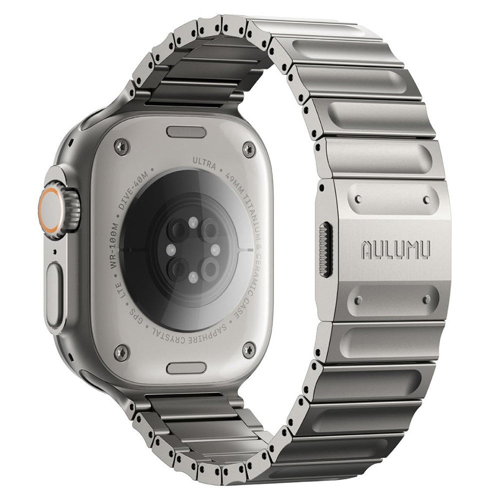 Apple Watch (42/44/SE/45/46/49mm) Aulumu C01 Titanium Rem - Sølv