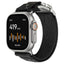 Apple Watch (42/44/SE/45/46/49mm) Aulumu C03 Nylon Rem - Sølv / Sort