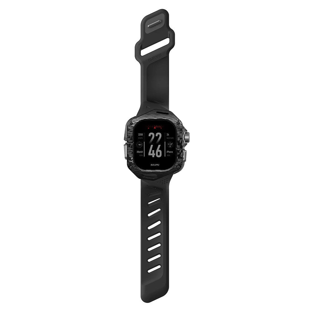 Apple Watch Ultra 4 / 3 / 2 / 1 (49mm) AULUMU Urrem m. Indbygget Plast Cover - Sort