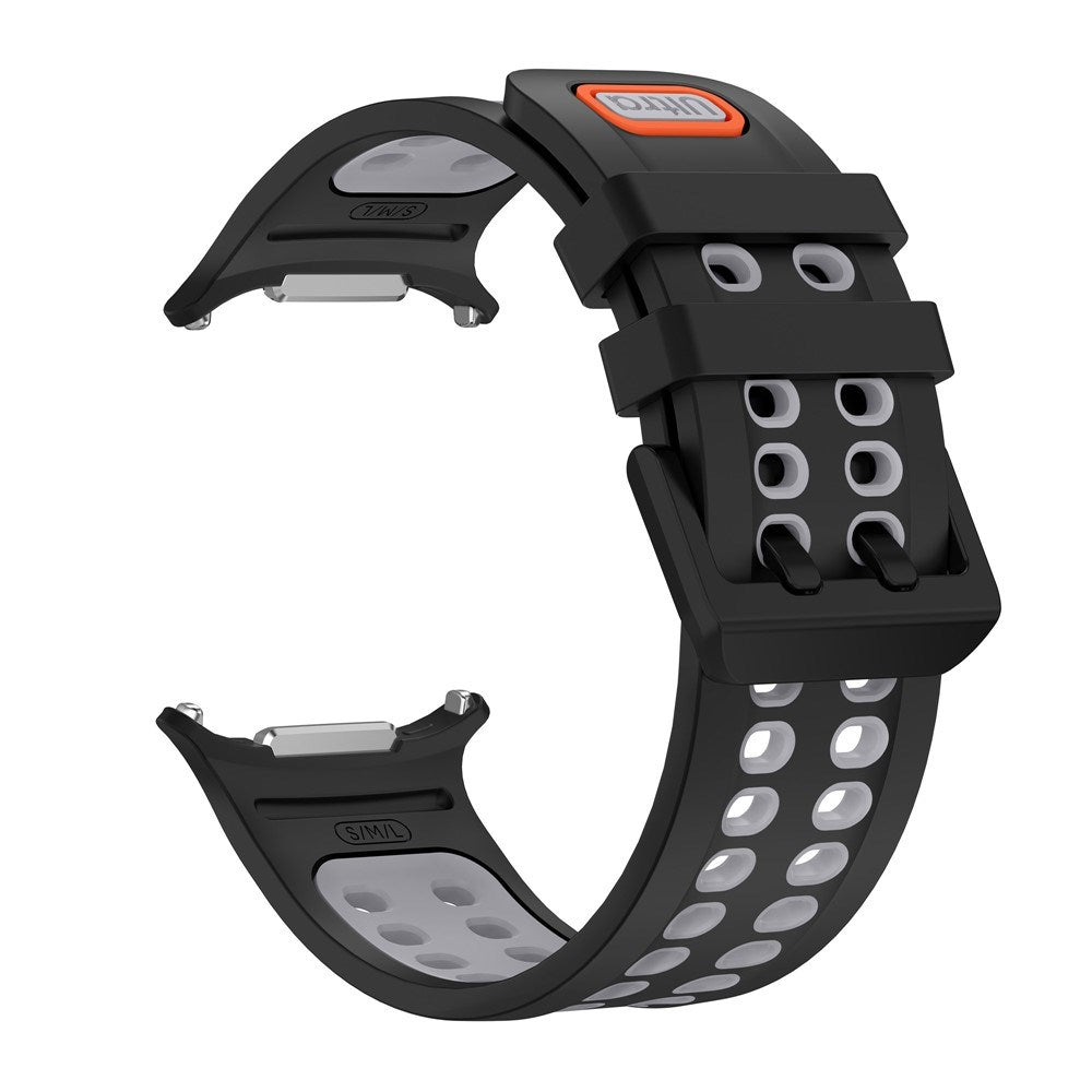 Samsung Galaxy Watch Ultra 2 / Ultra (47mm) Silikone Rem m. Ventilationshuller - Sort / Grå