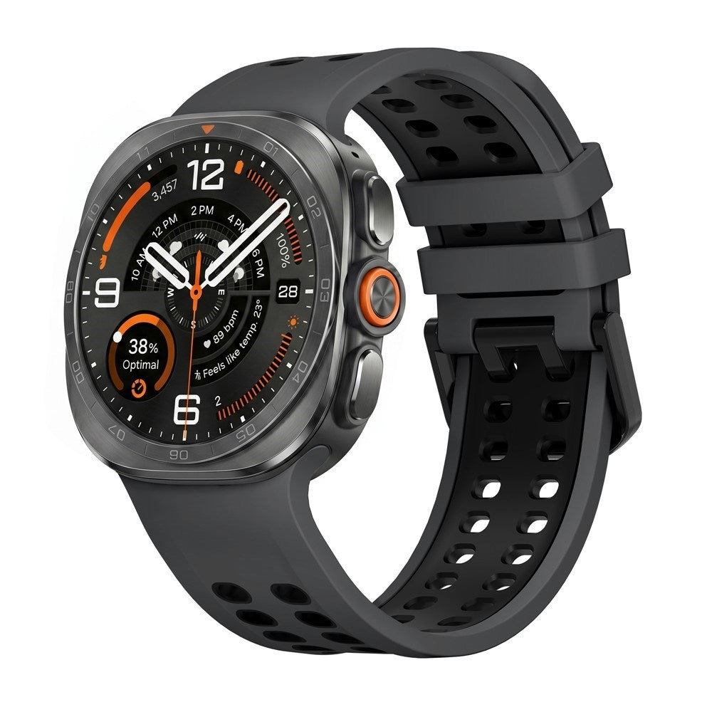 Samsung Galaxy Watch Ultra 2 / Ultra (47mm) Silikone Rem m. Ventilationshuller - Sort