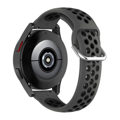 Universal Smartwatch To-Farvet Silikone Rem (20mm) - Mørkegrå / Sort