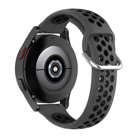 Universal Smartwatch To-Farvet Silikone Rem (20mm) - Mørkegrå / Sort