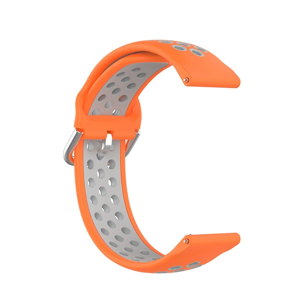 Universal Smartwatch To-Farvet Silikone Rem (20mm) - Orange / Grå