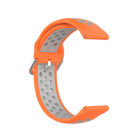 Universal Smartwatch To-Farvet Silikone Rem (20mm) - Orange / Grå