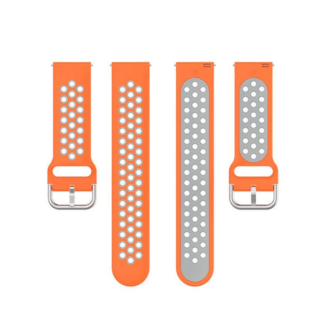 Universal Smartwatch To-Farvet Silikone Rem (20mm) - Orange / Grå